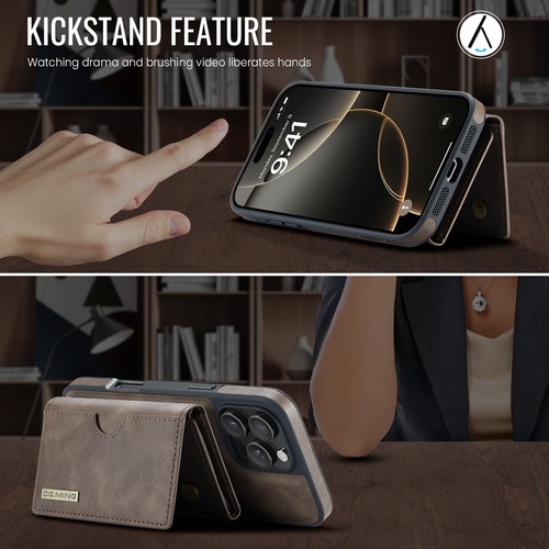 For iPhone 16 Pro Max 15 14 13 12 11 2-in-1 Leather Wallet Cover Magnetic Case - Picture 41 of 73