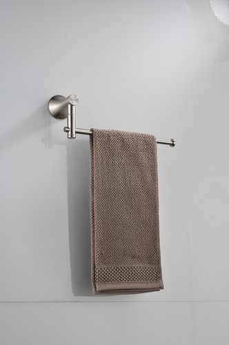Toallero de níquel cepillado accesorios de baño soporte de almacenamiento montado en la pared - Imagen 3 de 19