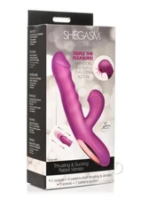 Shegasm + Thrust Wave Thrusting & Sucking Rechargeable Silicone Rabbit Vibrator
