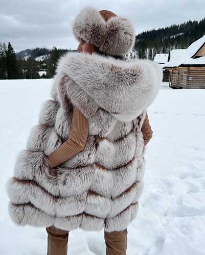 Hooded Vest Women Real Fox Fur Real Fur Winter Thick Luxury Vests - Picture 15 of 15