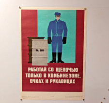 work with ACID only in special clothing  / Original Poster / vtg industrial 1980