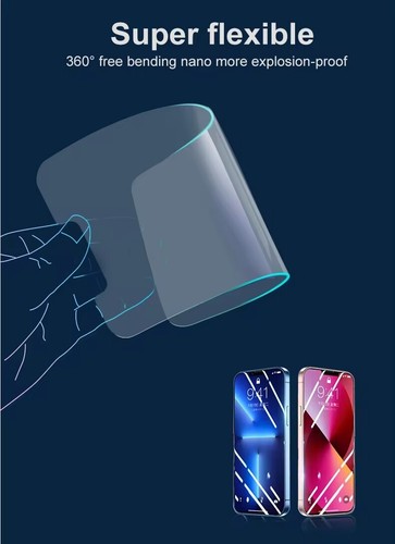 Protector Pantalla Nano Cristal Templado Cualquier iPhone 11 12 13 14 15 16 - Zdjęcie 3 z 12