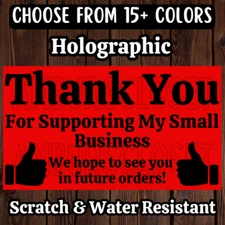 50 SMALL BUSINESS STICKERS 2.25" LABELS SEALS THANK YOU SCRATCH RESISTANT