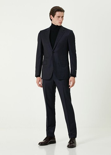 Ermenegildo Zegna Luxury Men Black Wool Suit Blazer + Trousers 46 Made in Italy - Picture 1 of 24