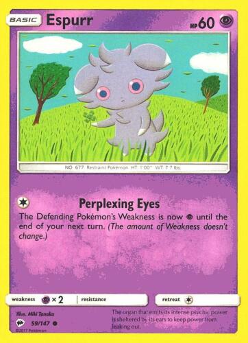 SM: Burning Shadows #59/147 Espurr - Picture 1 of 2