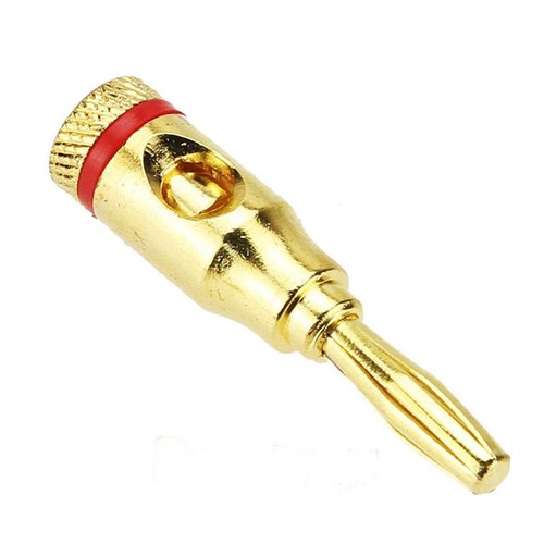 12Pcs Gold 24K Male Banana Plugs Audio Jack Speaker Wire Cable Screw Connector - Imagen 4 de 8