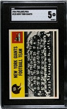 1964 Philadelphia #25 New York Giants Team #125 SGC 5 Graded