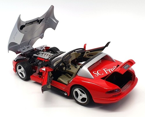 Burago 1/18 Scale Diecast 171021E - Dodge Viper RT/10 - Silver/Red - Picture 4 of 5