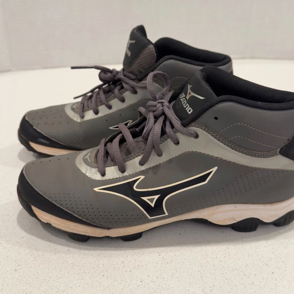 美津浓棒球垒球鞋模制中帮儿童灰色鞋 — 第 2/4 张图片