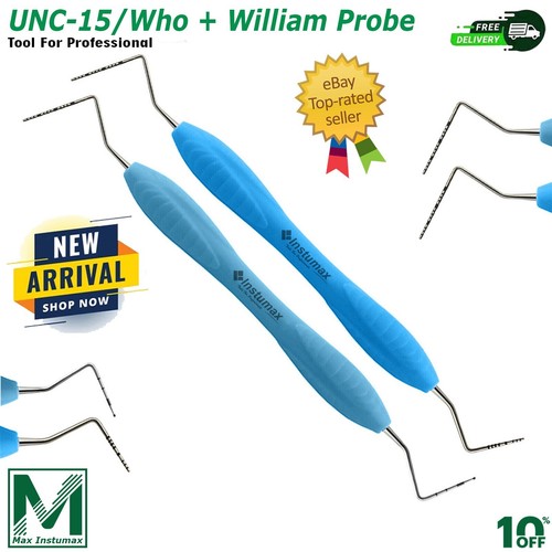 CP-15 UNC / WHO + Williams Sonden Parodontal Perio Markierung - Silikongriff - Bild 1 von 4