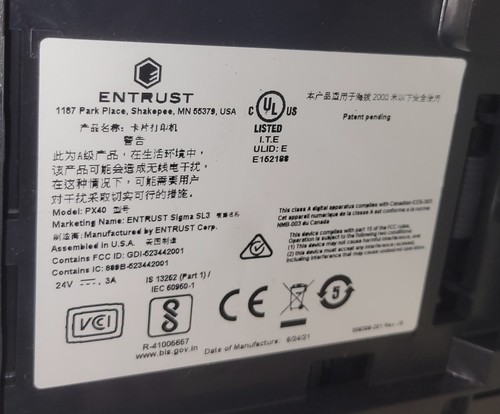 Entrust Datacard Sigma SL3 High Quality ID Card Printer NO ACPOWER ADAPTER PX40 - Picture 9 of 10