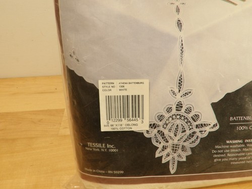 Athena Battenburg Weiß Spitze Tischdecke mit 12 Servietten Neu - Bild 6 von 10