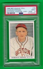 1985 BLC Big League Collt  PSA 9 Casey STENGEL National Pastime 30-39  Red Sox