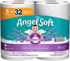 Angel Soft Lavender Scented Toilet Paper 8 Mega Rolls = 32 Regular Rolls