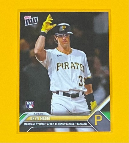2023 MLB Topps Now Drew Maggi ROOKIE CARD SP Pittsburgh Pirates #190 RC 🔥 - Picture 1 of 2