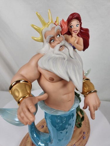 WDCC "Morning Daddy" Little Mermaid Ariel & King Triton Disney, Mint, Box, COA - Picture 6 of 13