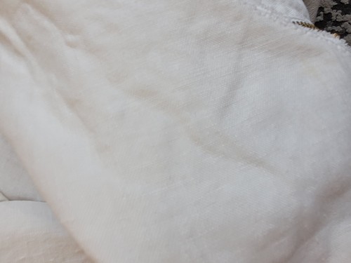 INC 100% Linen Jacket White Motorcyle Biker Zip Moto Summer Boho Large *Flawed* - Picture 12 of 12