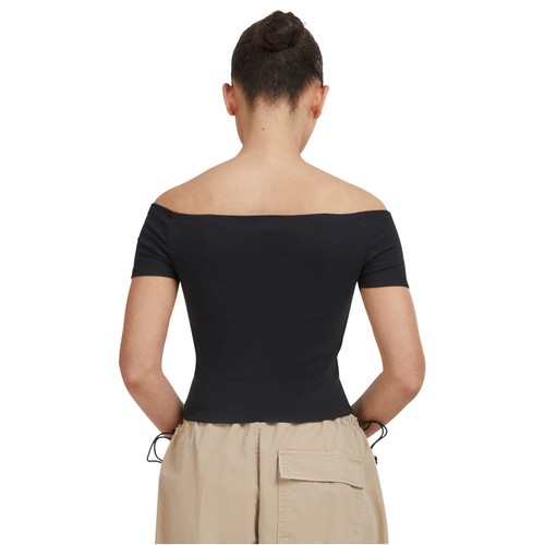 Urban Classics Ladies Organic Off Shoulder Rib Tee 2-Pack Damen T-Shirt Top Neu - Picture 37 of 40