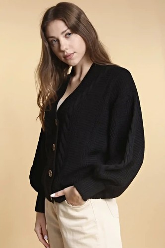 Damen Cardigan Herbst Winter Strickjacke Alltag Büro Weiches Strickpullover Top - Bild 49 von 66