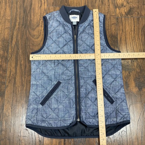 Old Navy Quilted Vest Small Blue Full-Zip Pockets Women's - Picture 7 of 11
