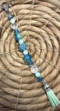 Beaded Bag Charm/Keychain Fun and Vibrant Colors, Handmade with Love 