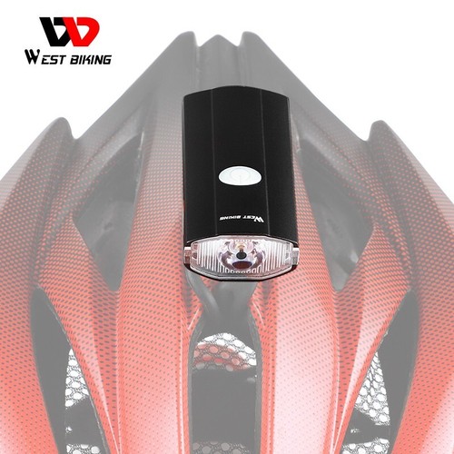 WEST BIKING Waterproof USB Bike LED Headlight Front Light Taillight Helmet Light - Picture 17 of 24