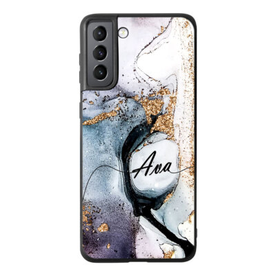 Marble Personalized Case For Samsung Galaxy S24 Ultra S22 S23 FE Phone Gel Cover