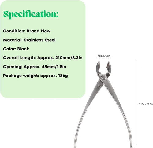Professional round Cutter Stainless Steel Garden Branch Cutter Bonsai Tools Bons - Picture 2 of 12