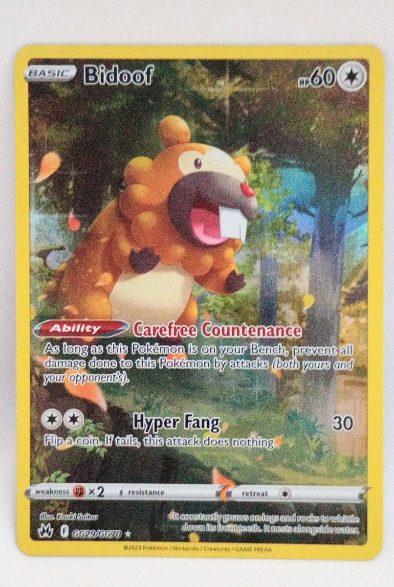 BIDOOF Full Art HoloRare POKéMON 2023 Galarian Gallery TCG