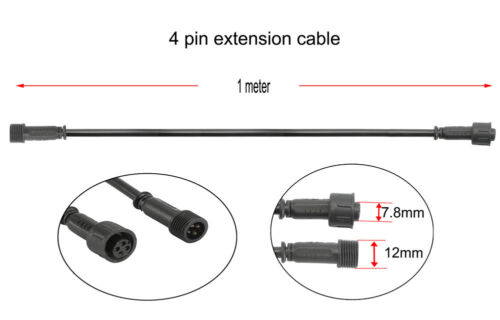 1/5PCS 2/4/5 Pin Extension Cable Wire Lead for LED Deck Light IP67 Waterproof - Picture 7 of 15