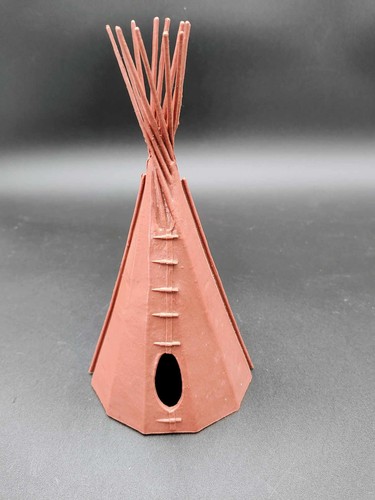 2 - Piece BMC Miniature Diorama Teepee 8" Tall 4" Base Playset Accessory - Picture 6 of 6