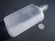 Sea Glass, Clear Mickey Flask Liquor Bottle