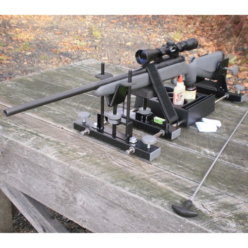 Rifle Sighting Vise Gun Shoot Rest Bench Hunting Cleaning Adjustable Portable - Picture 6 of 24