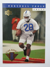 🏈 MARSHALL FAULK Rookie 1994 Upper Deck RC Card #7 Indianapolis Colts NICE