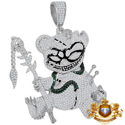 Pendentif charme personnalisé exclusif ours en outlet peluche vaudou argent véritable magie noire grand 3