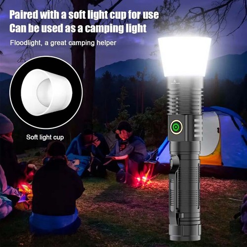 50000000 Lumens Super Bright LED Tactical Flashlight Rechargeable LED Work Light - Picture 8 of 16