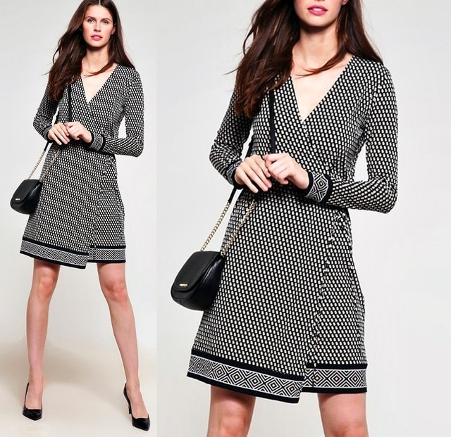 Kleid Damen Michael Kors Mf58vrb2pm Herbst Winter 2015 Nero M Gunstig Kaufen Ebay