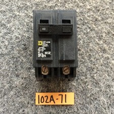 NOS Square D Homeline HOM240 2 Pole 40 Amp 120/240V HOM Plug In  Circuit Breaker
