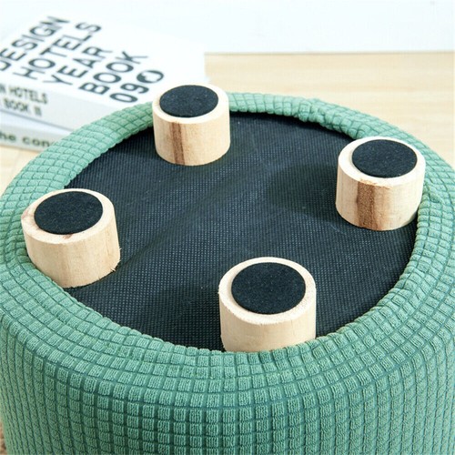 Funda elástica redonda otomana reposapiés cubierta silla sofá asiento funda decoración - Imagen 27 de 37