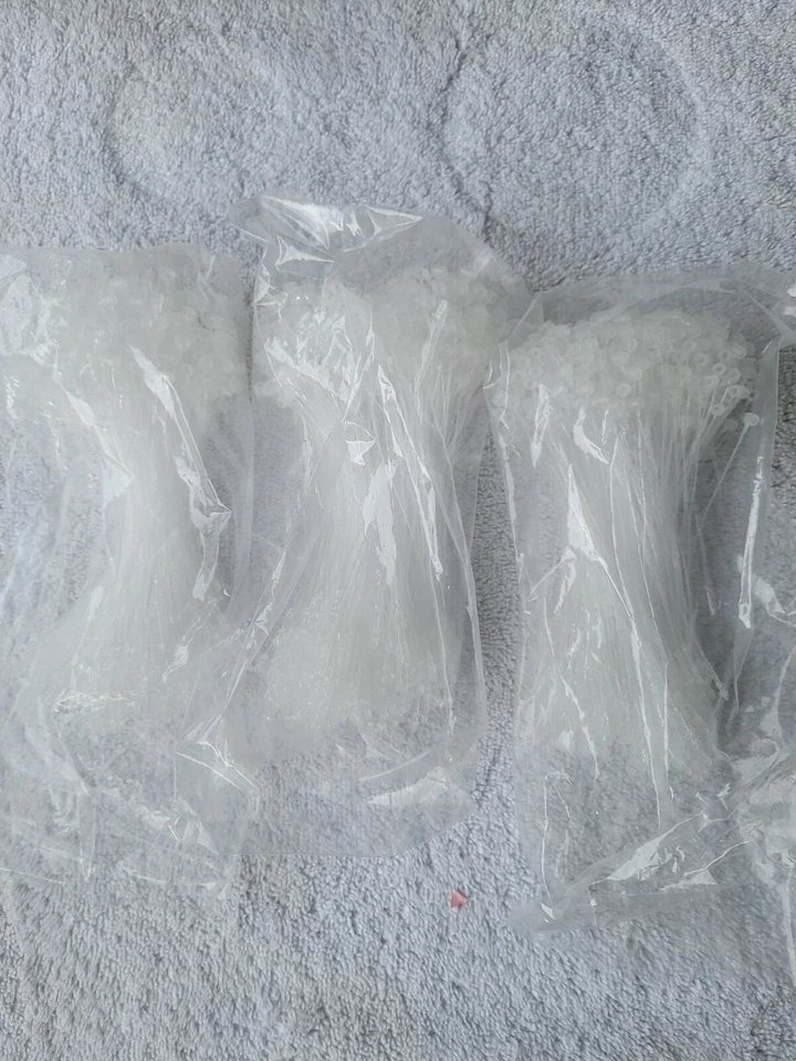 5" LOT 100 Snap Lock Pin Security Loop Clear Plastic Tag Fastener Tagging Tie  - Image 3 of 3
