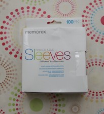 Memorex 01961 CD DVD Paper Sleeves (White, 100 Pack) Brand New