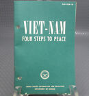 Vintage 1965 Vietnam Four Steps to Peace Book Viet-Nam DoD Department Defense