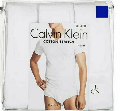 Calvin Klein, 3-Pk Mens V-Neck Tee T-Shirt Stretch Wicking (Choose Color + Size) - Picture 1 of 9