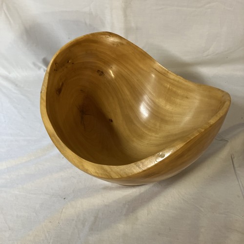 Arte decorativo madera de algodón tazón de fruta grande MCM estilo moderno firmado con fecha - Imagen 5 de 11