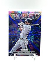 2022 Panini Prizm Fearless Blue Mojo Prizm /199 Christian Yelich #FL-7