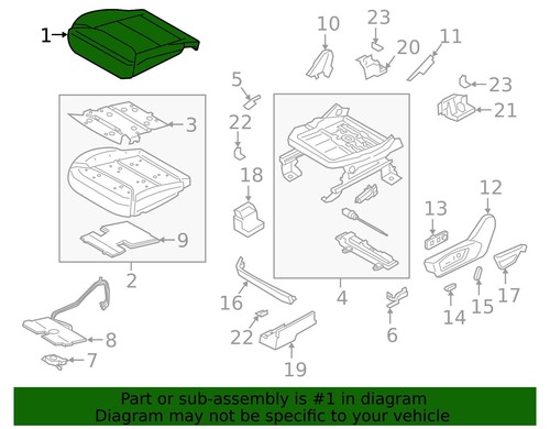 NEW OEM Ford Front Right Seat Cushion Cover LB5Z-7862900-BA Ford Explorer 20-23 - Afbeelding 3 van 5