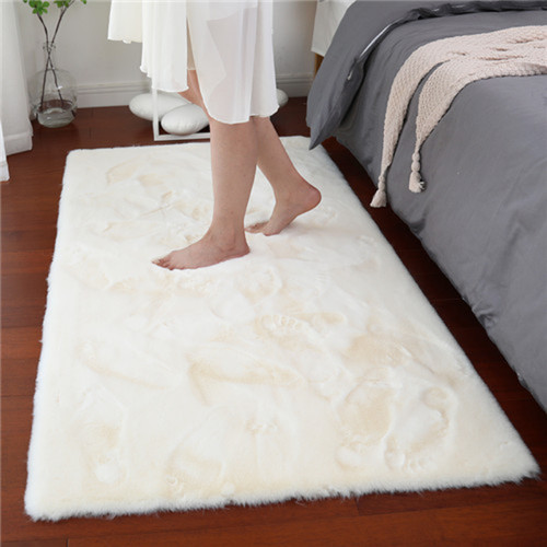 Faux Rabbit Fur Area Rug Carpet fluffy Rug Machine Washable Chair Couch Cover - Picture 8 of 26