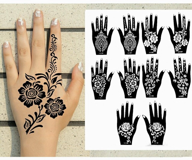 10 Sheets Reusable Stencils For Henna Tattoo Hands For Sale Online Ebay 10 Sheets Reusable Stencils For Henna Tattoo Hands For Sale Online Ebay