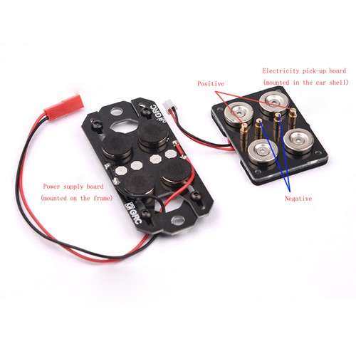 Per 1/10 SCX10 D90 TRX-4 RC set montaggio post guscio invisibile corpo magnetico stealth - Foto 3 di 7