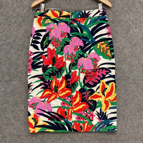 J Crew Skirt Womens Size 8 AU 12 Floral Multicolour Straight Pencil Lined 26810 - Bild 5 von 8